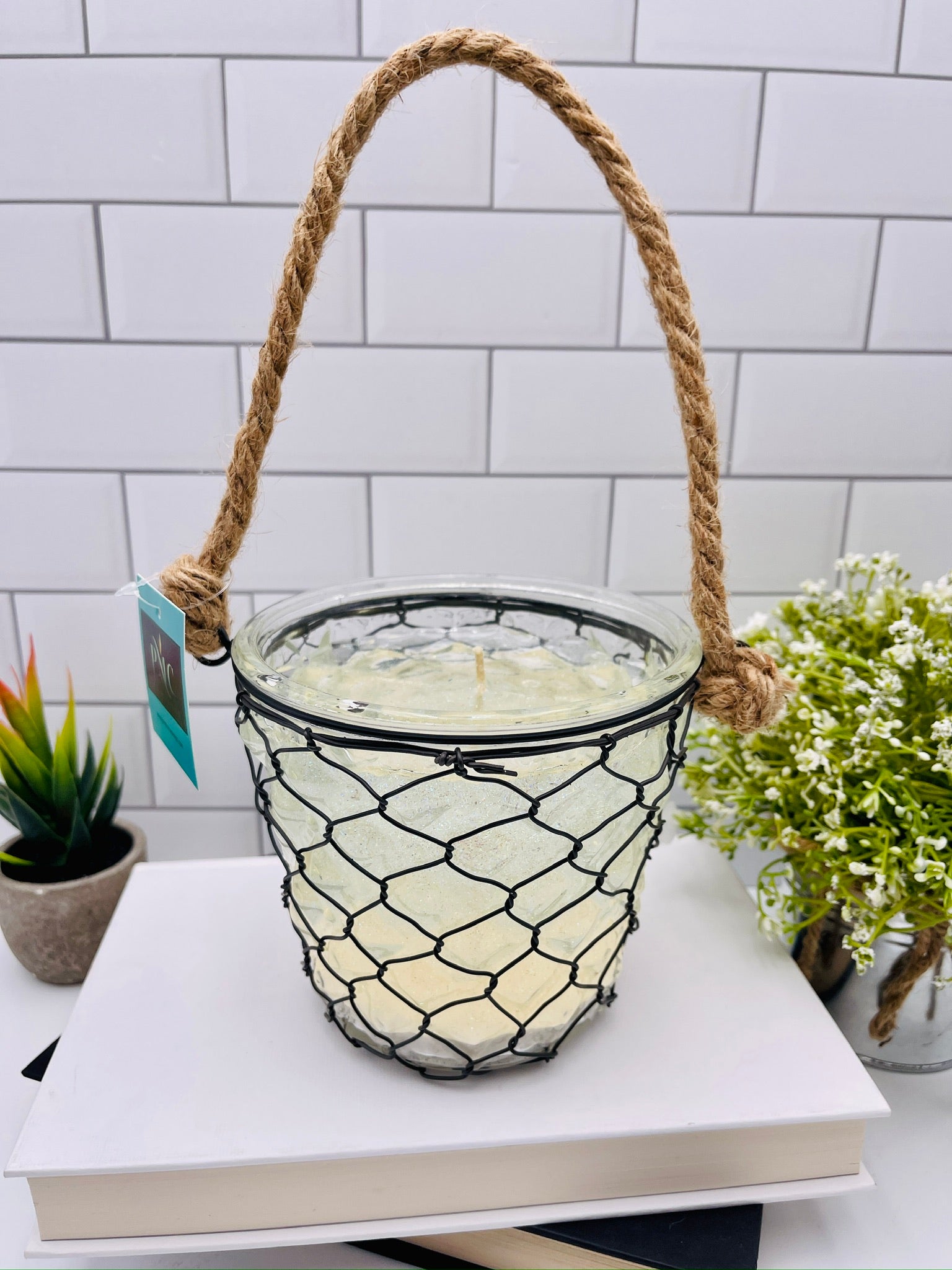 Candle Lantern with Rope Handle