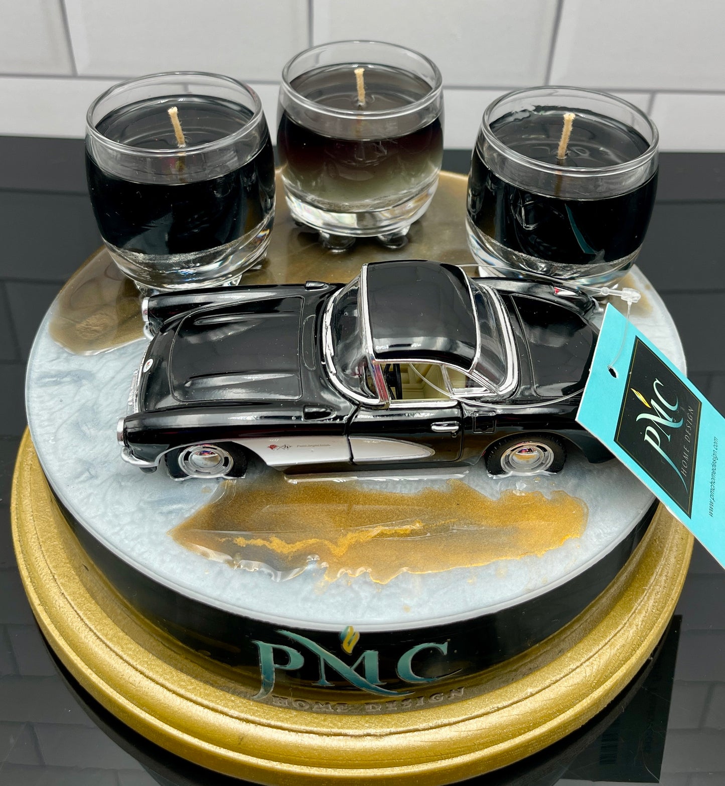 1957 Chevy Corvette Candle Centerpiece