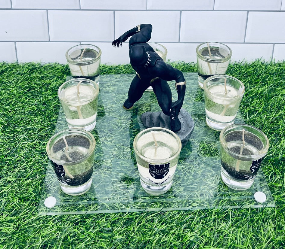 Tic-Tac-Toe Panther Candle set