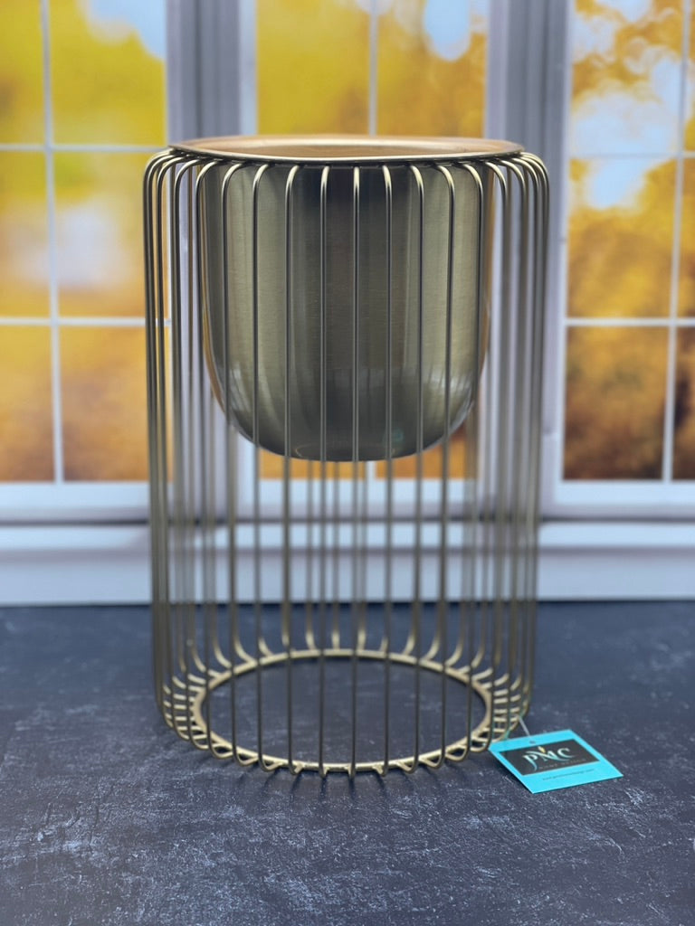 Gold Planter with Soy Wax Candle