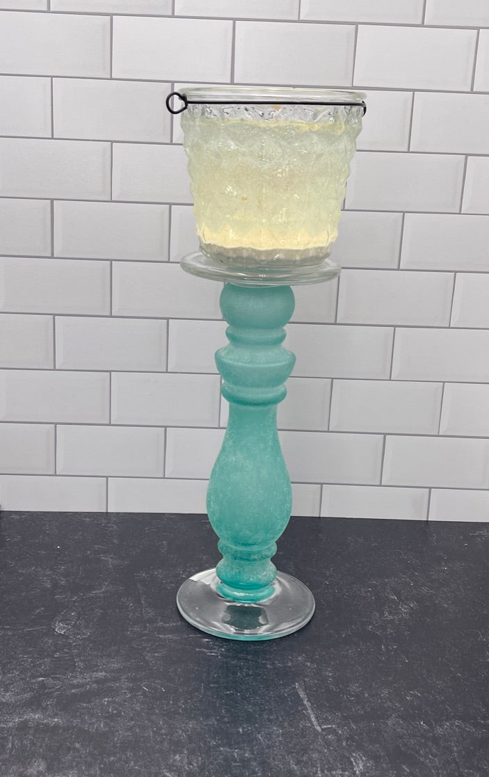 Frosted Green Candle