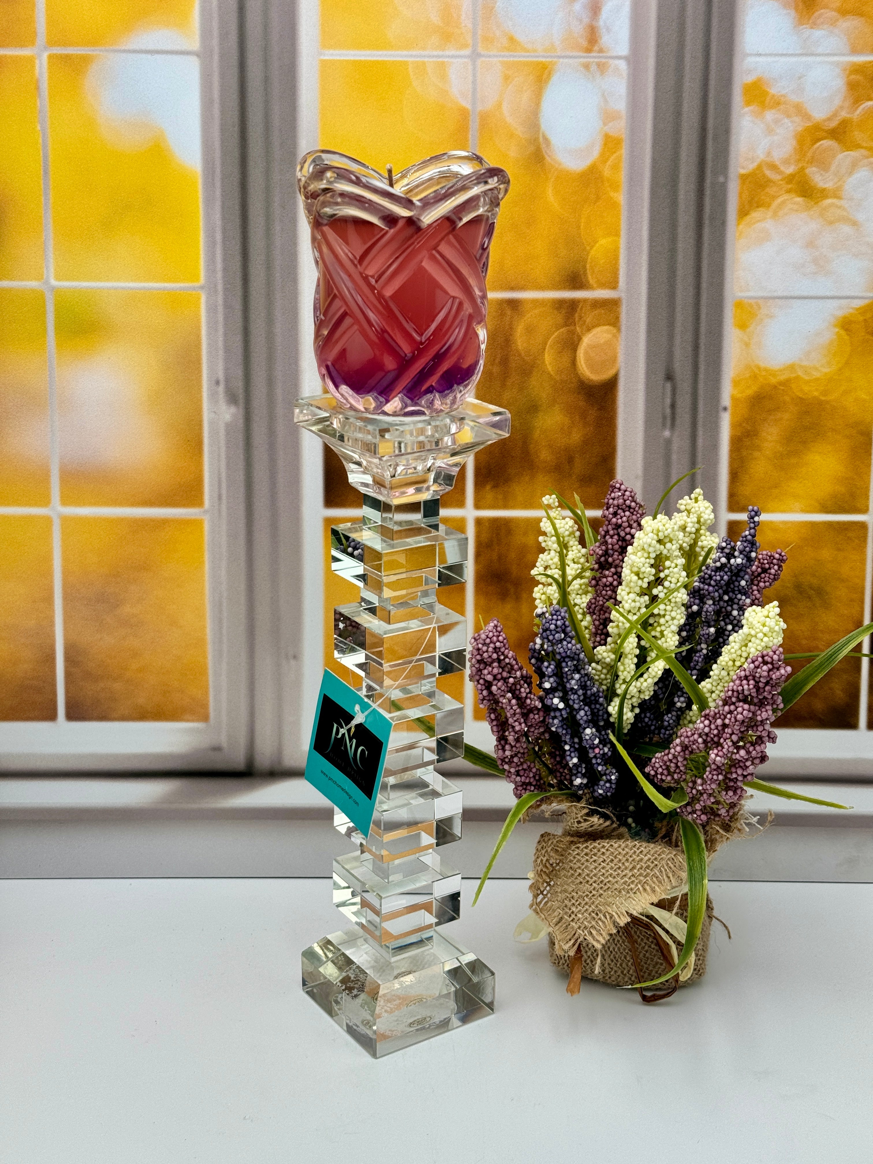 Lavender Vanilla Crystal Candle Holder