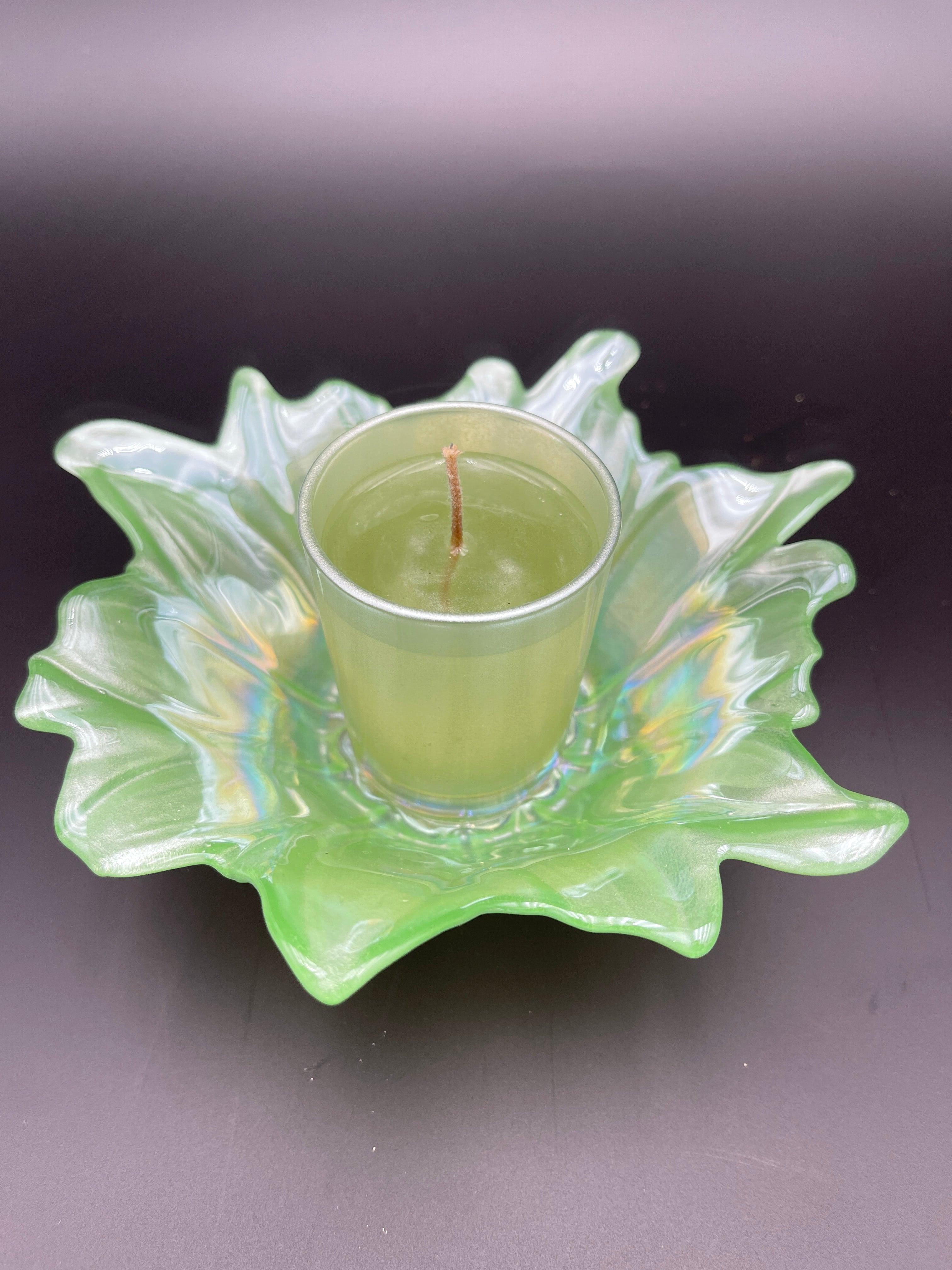 Mint Green Blooming Candles