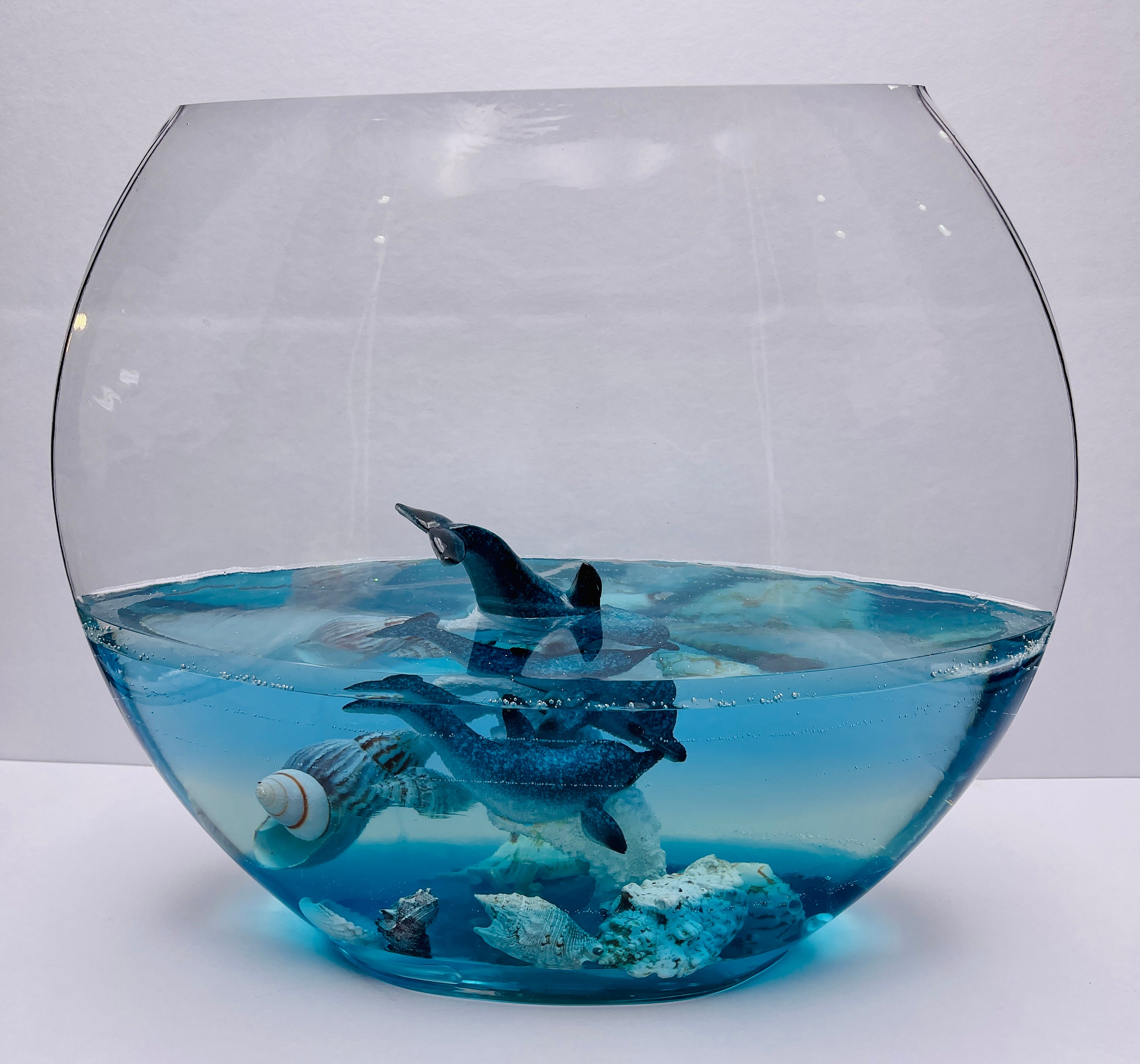 Giant Fish Bowl with Dolphins