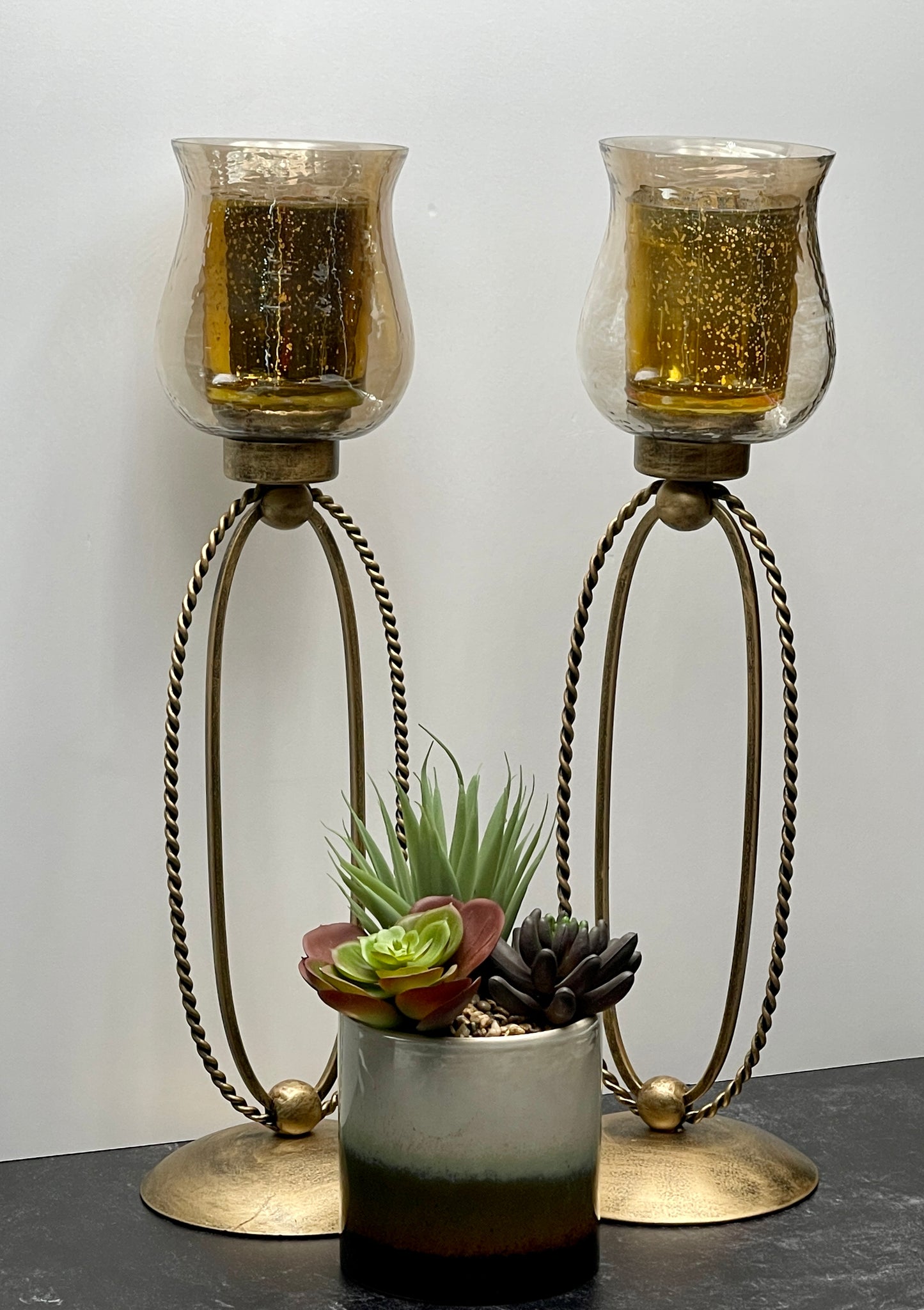 Twisted Aluminum Candle Holders
