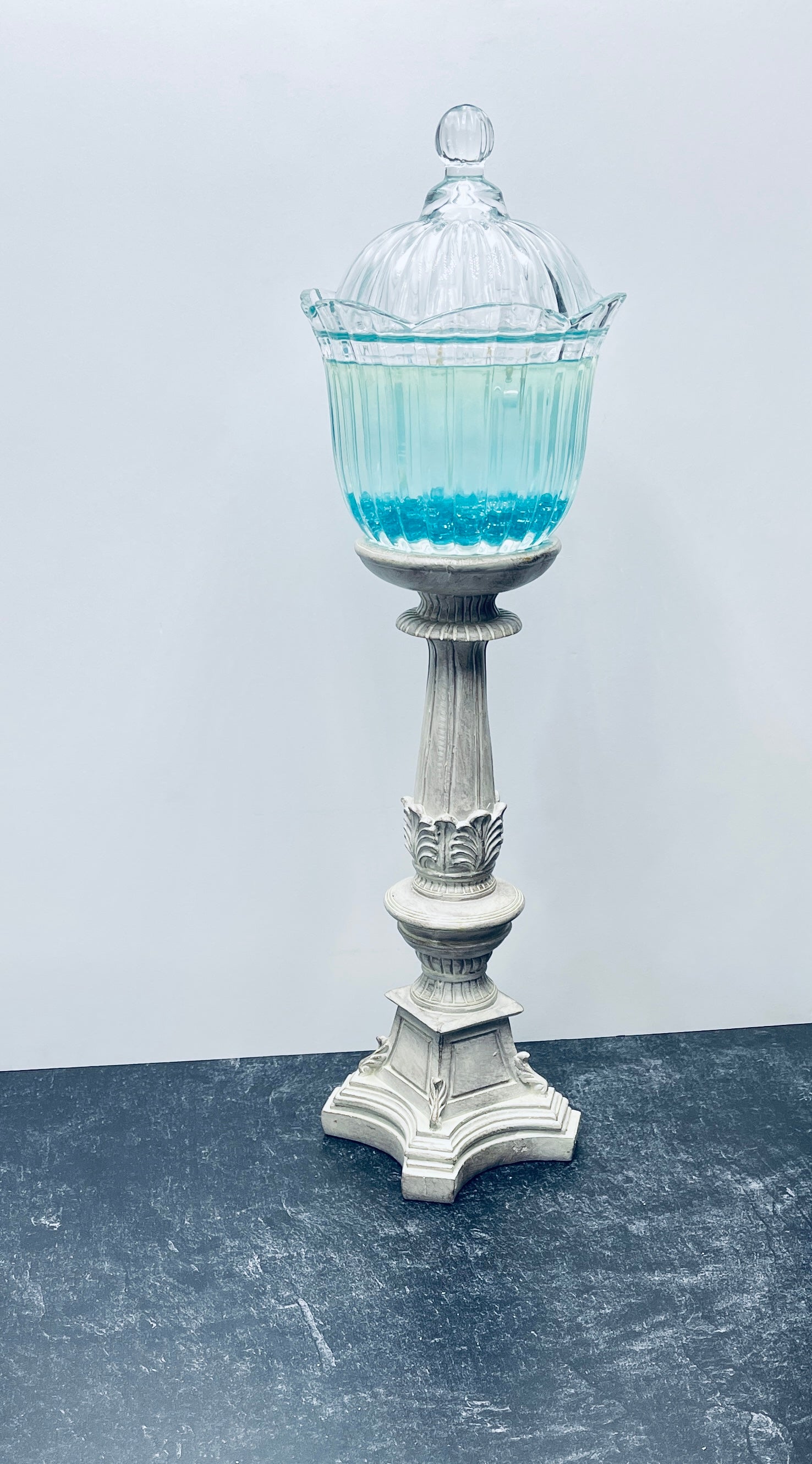 Weathered Wooden Candle Stand