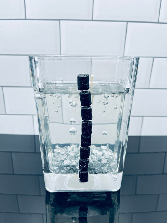 Midnight Glamour: Black Jewel and Silver Rock Candle