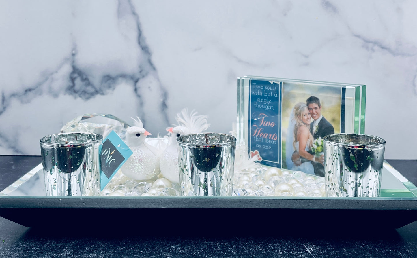 Elegant Mirrored Wedding Tray