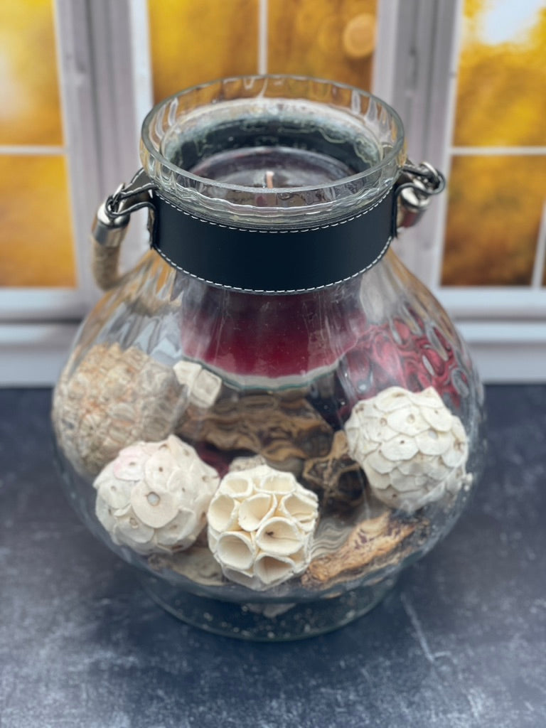 Burgundy Bliss Lantern Candle