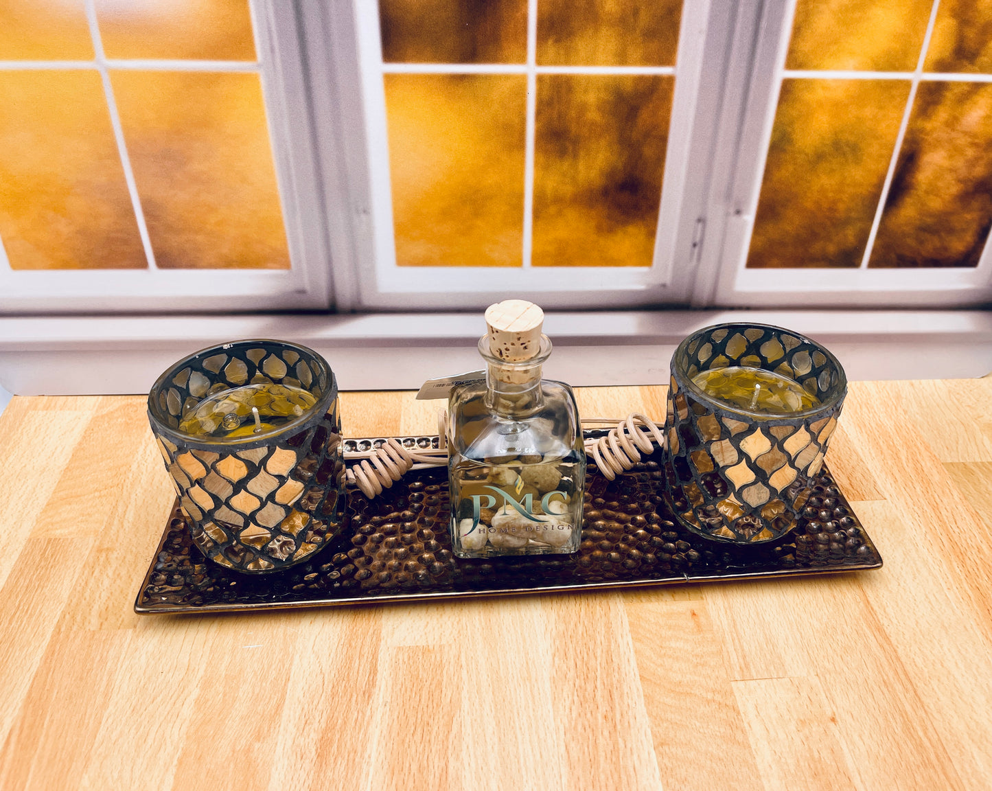 Bronze Candles with Reed Diffuser