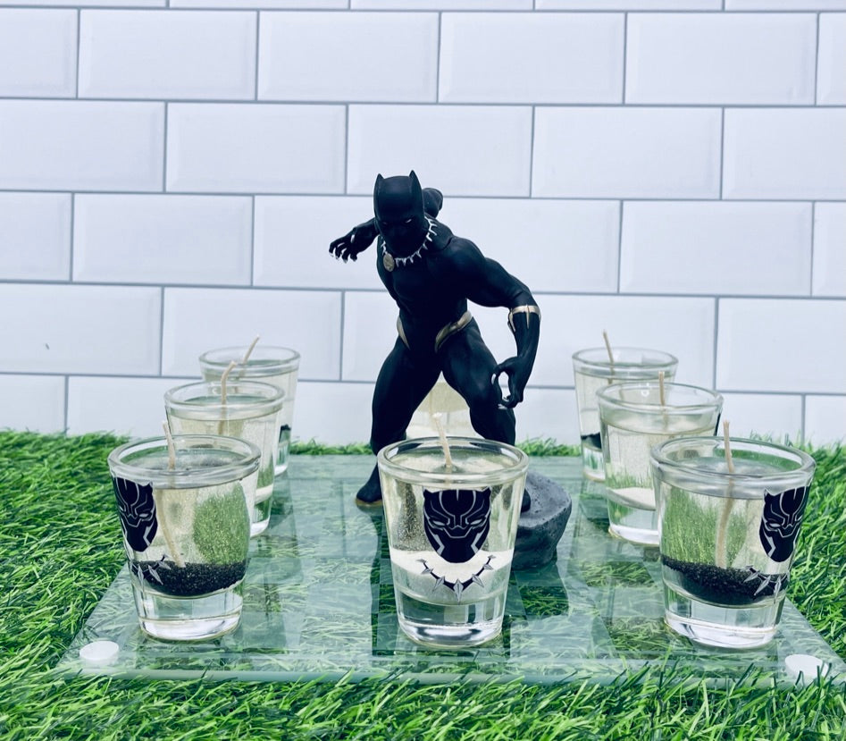 Tic-Tac-Toe Panther Candle set
