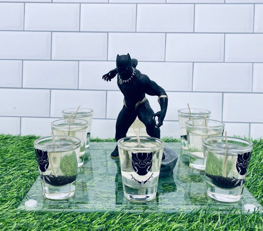 Tic-Tac-Toe Panther Candle set