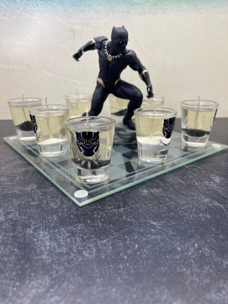 Tic-Tac-Toe Panther Candle set