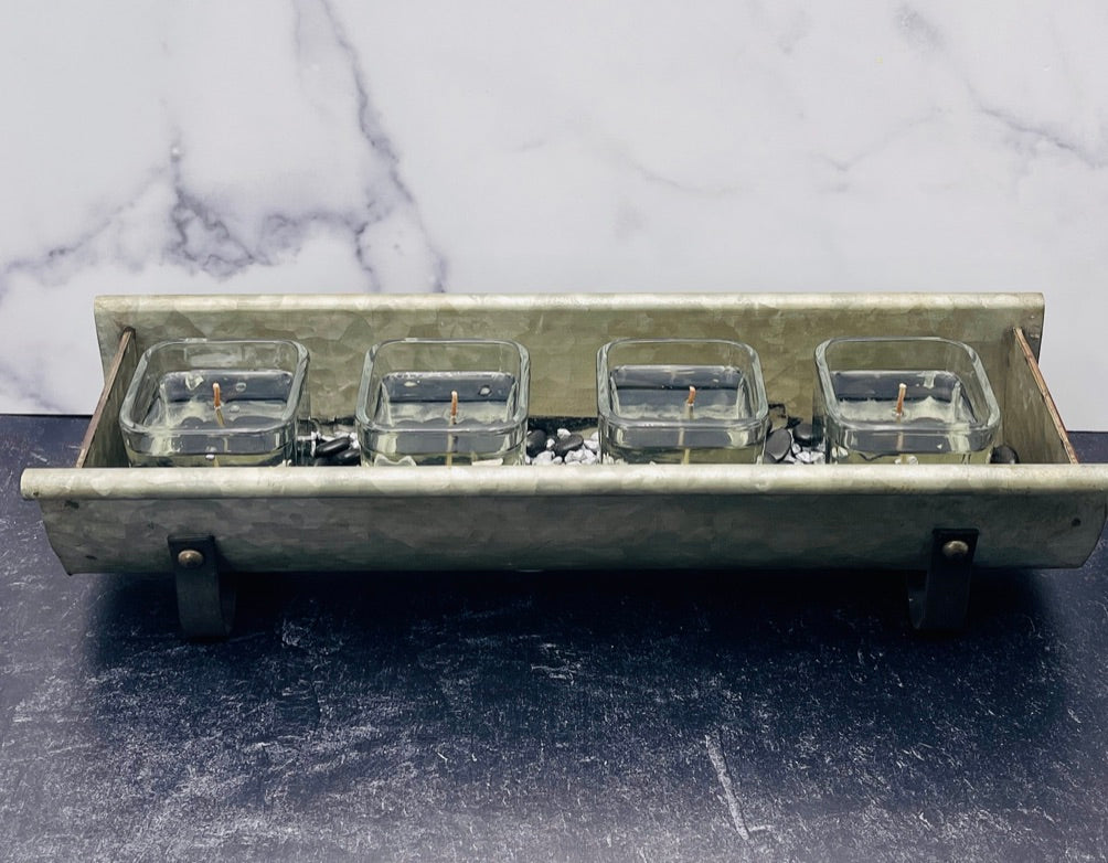 Rustic Charm Metal Candle Holder