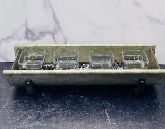 Rustic Charm Metal Candle Holder