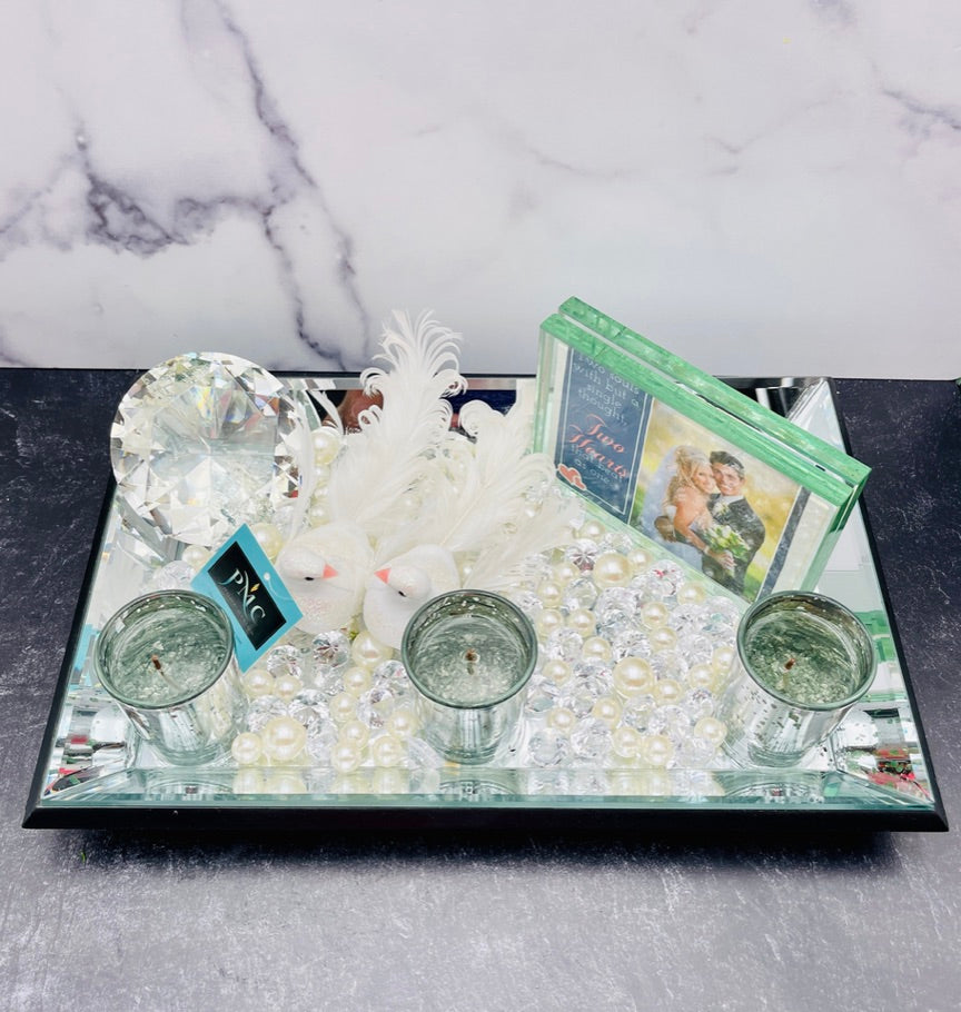 Elegant Mirrored Wedding Tray