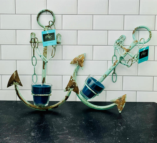 Nautical Raindrop Anchor Candle