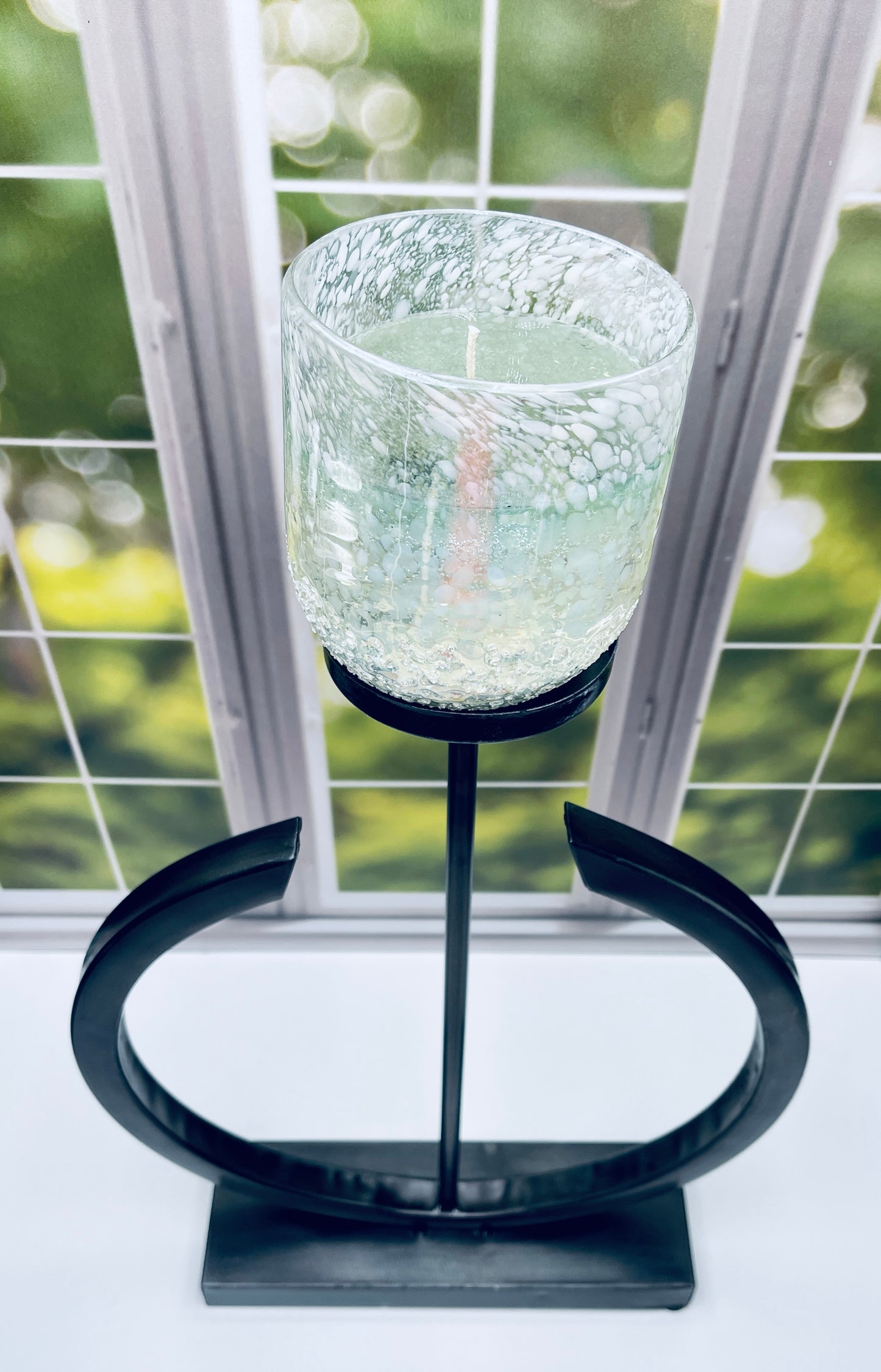 Polished Metal Candle Stand
