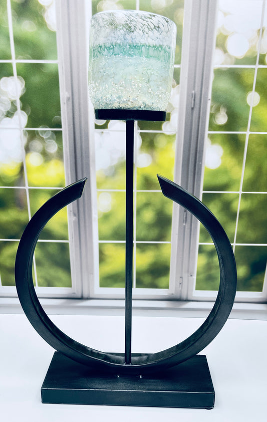 Polished Metal Candle Stand