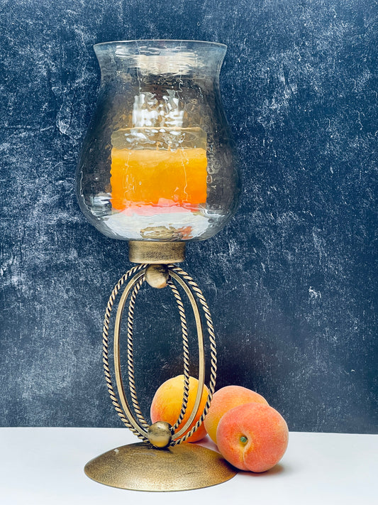 Gold Aluminum Candle Holder